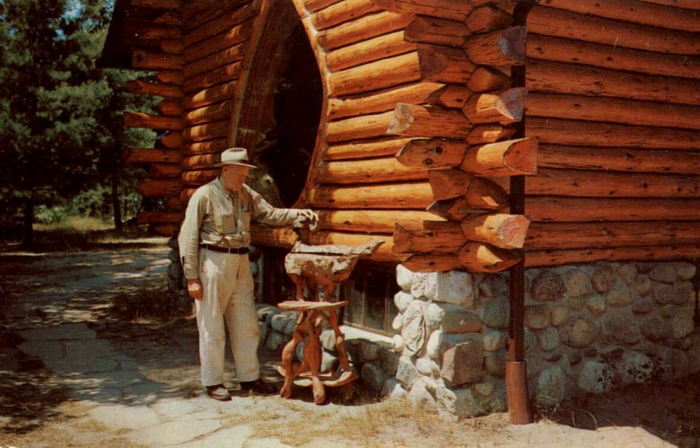 Shrine of the Pines - Old Postcard (newer photo)